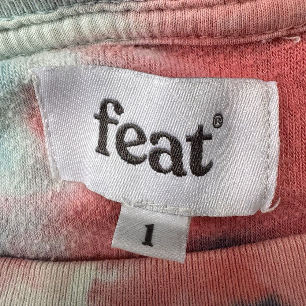 Feat Blanket Blend Tie Dye Rainbow Hooded Sweatshirt Unisex Size 1 - Picture 3 of 7